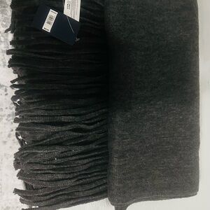 Lucky Brand Dark Gray Fringe Scarf